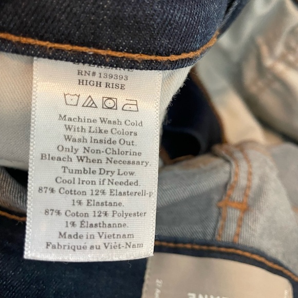 Everlane indigo blue high-rise jeans - Picture 6 of 7